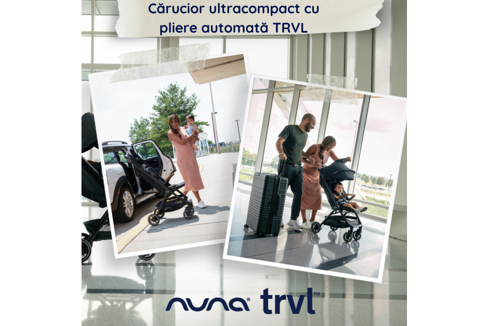 Nuna a lansat caruciorul TRVL, care se pliaza automat