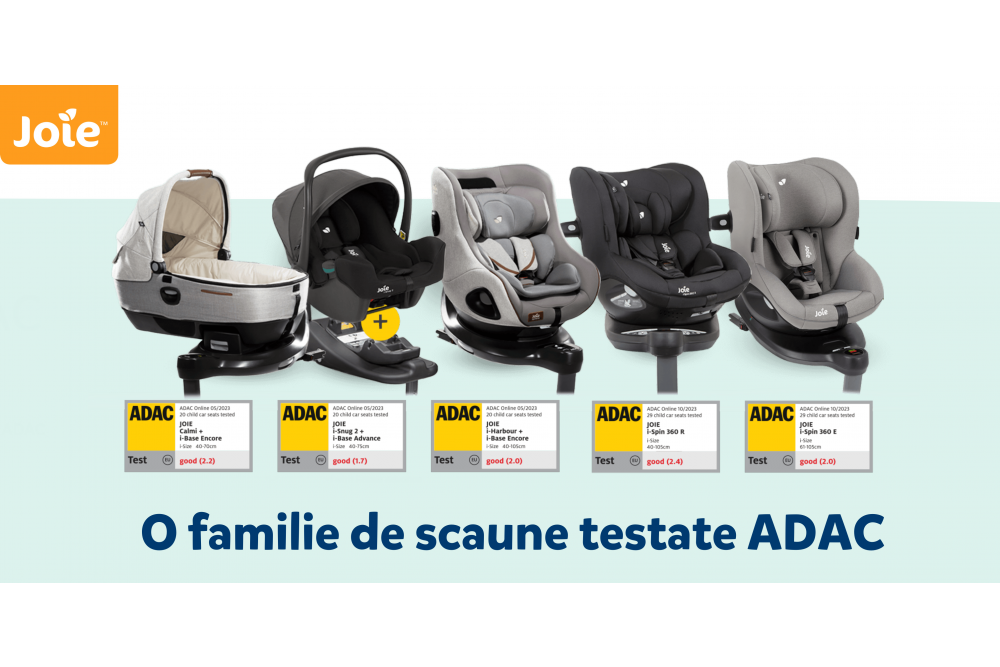Scaunele Auto Joie: calitate si siguranta confirmate prin rezultatele testelor ADAC din octombrie 2023