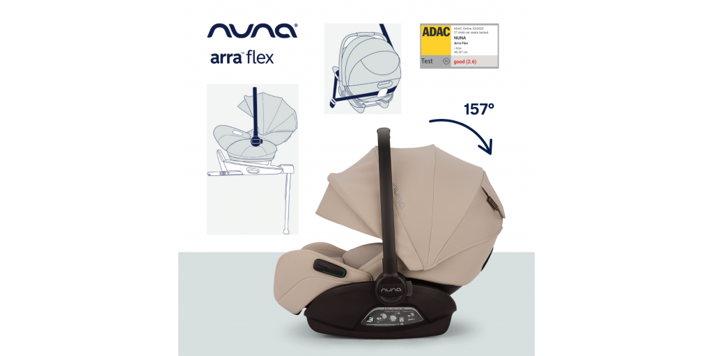 Scoica auto Nuna ARRA Flex – siguranta confirmata de testele ADAC