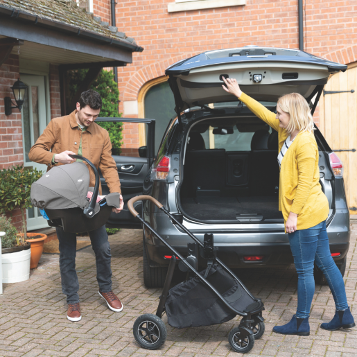 Joie - Scoica auto i-Snug 2 cu tetiera reglabila, 40-75 cm, Fern, testata ADAC si certificata R129