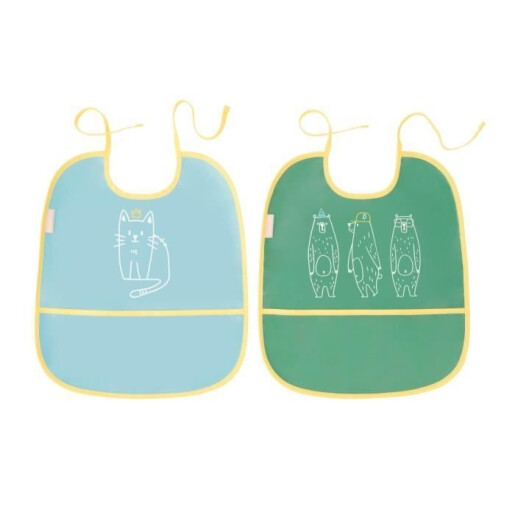 Badabulle - Set 2 bavetici cu animalute 