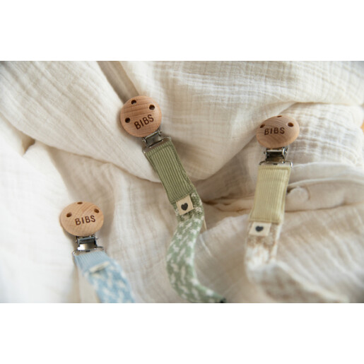 Bibs - Lantisor clip pentru suzeta, Petrol/Baby Blue
