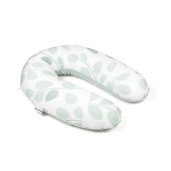  Doomoo - Perna mare pentru gravide si bebelusi 3 in 1, bumbac organic Buddy Leaves Aqua Green